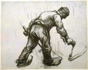 Reaper with Cap, Sickle and Hook by Vincent van Gogh